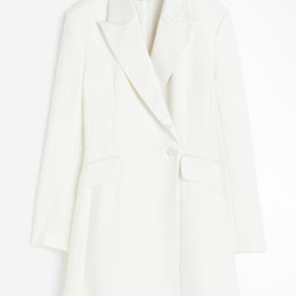NWT H&M Fitted Jacket/Blazer White Dress Size XL